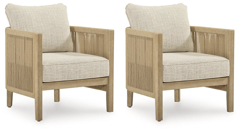 Spooners Cove Outdoor Lounge Chair with Cushion (Set of 2)